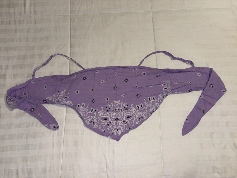 Aeropostale Paisley Bandana Style Purple Tie Back Tank Top Women’s Small Y2K